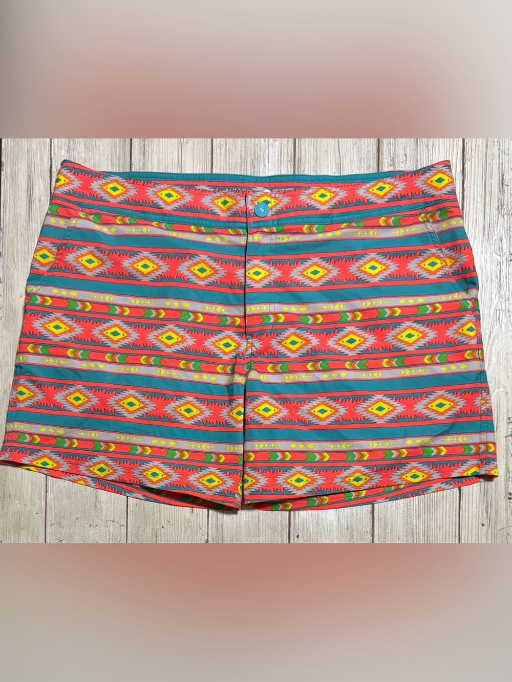 Chubbies Men’s XXL Classic Swim Trunks Aztec Print 6.5” READ